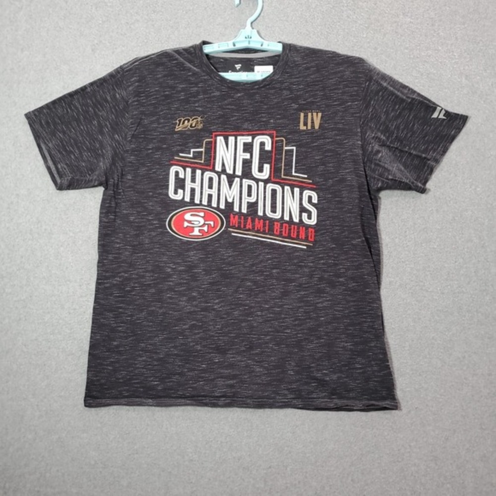 San Francisco 49ers Men Shirt XL Gray Heather Fanatics Miami Bound Graphic